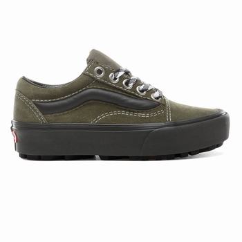 Damske Tenisky Na Platforme Vans 90s Retro Old Skool Lug Nachový/Čierne VA09XPIUD